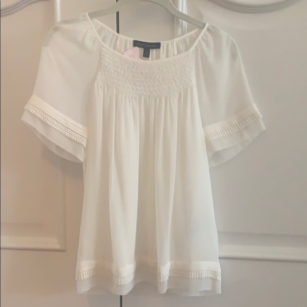 NWT J Crew Short Sleeve Peasant Blouse